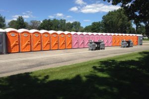 Portable Toilets at a local even supplied by Plummer's Disposal Services