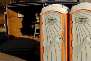 Portable Toilets at Construction Site supplied by Plummer's Disposal Services